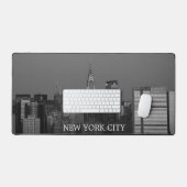 New York City Skyline Zwart Modern Manhattan NYC Bureaumat (Keyboard & Muis)