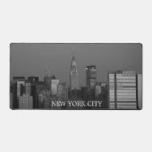 New York City Skyline Zwart Modern Manhattan NYC Bureaumat (Voorkant)