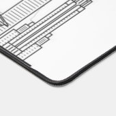 New York City Skyline Zwart Modern Manhattan NYC Bureaumat (Hoek)