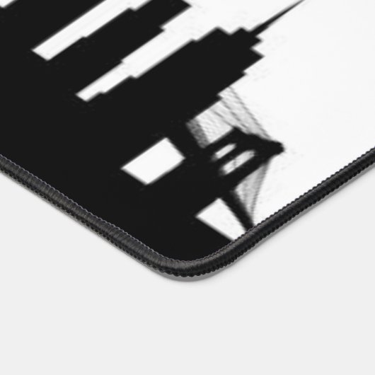 New York City Skyline Zwart Modern Manhattan NYC Bureaumat (Hoek)