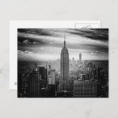 New York City skyline zwart-wit Briefkaart (Voorkant / Achterkant)