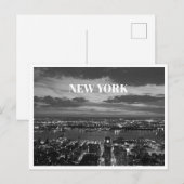 New York City Skyline Zwart Wit Landschap Feestdagenkaart (Voorkant / Achterkant)