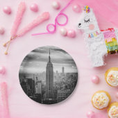 New York City skyline zwart-wit Papieren Bordje (Feest)
