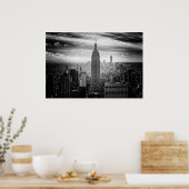 New York City skyline zwart-wit Poster (Keuken)