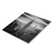 New York City skyline zwart-wit Tegeltje (Zijkant)