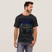 New York City Skyscraper Towers Night Verenigde St T-shirt (Voorkant volledig)