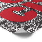 New York City | Skyscraper Typografie Poster (Hoek)