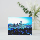New York City Skyscrapers bij nacht Briefkaart (Staand voorkant)
