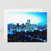 New York City Skyscrapers bij nacht Briefkaart (Voorkant / Achterkant)