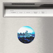 New York City Skyscrapers bij nacht Magneet (Insitu (Vaatwasser))