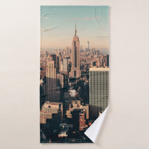 New York City skyscrapers dak terras urban uitzich Badhanddoek