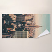 New York City skyscrapers dak terras urban uitzich Badhanddoek (Badhanddoek)