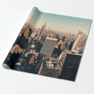 New York City skyscrapers dak terras urban uitzich Cadeaupapier