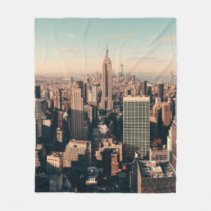 New York City skyscrapers dak terras urban uitzich Fleece Deken