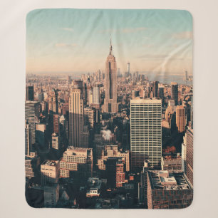 New York City skyscrapers dak terras urban uitzich Sherpa Deken