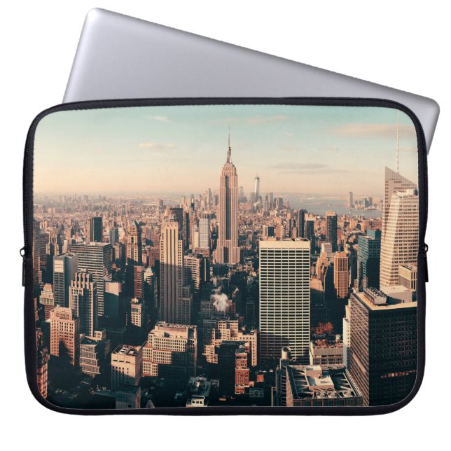 New York City skyscrapers dakbedekking stedelijk u Laptop Sleeve (Voorkant)