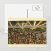  New York City Skyscrapers Night Post Card Briefkaart (Voorkant / Achterkant)