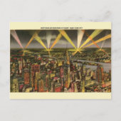  New York City Skyscrapers Night Post Card Briefkaart (Voorkant)
