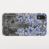 New York City Skyscrapers ontmoeten Portugese Tile Case-Mate iPhone Case (Achterkant (horizontaal))