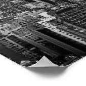 New York City Skyscrapers ontmoeten Portugese Tile Poster (Hoek)