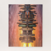 New York City Skyscrapers Skyline Sunset Travel Legpuzzel (Verticaal)