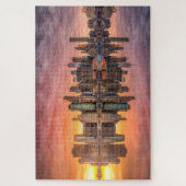 New York City Skyscrapers Skyline Sunset Travel Legpuzzel (Verticaal)