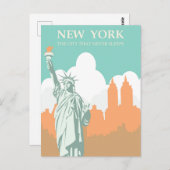 New York City slaapt nooit  Briefkaart (Voorkant / Achterkant)