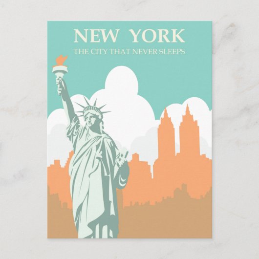 New York City slaapt nooit  Briefkaart (Voorkant)