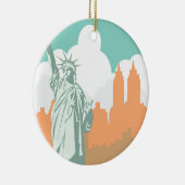 New York City slaapt nooit  Keramisch Ornament (Rechts)