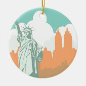 New York City slaapt nooit  Keramisch Ornament (Voorkant)