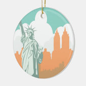 New York City slaapt nooit  Keramisch Ornament (Links)