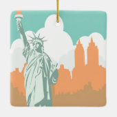 New York City slaapt nooit  Keramisch Ornament (Achterkant)