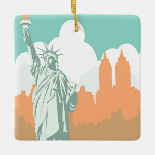 New York City slaapt nooit Keramisch Ornament