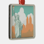 New York City slaapt nooit  Metalen Ornament (Rechts)