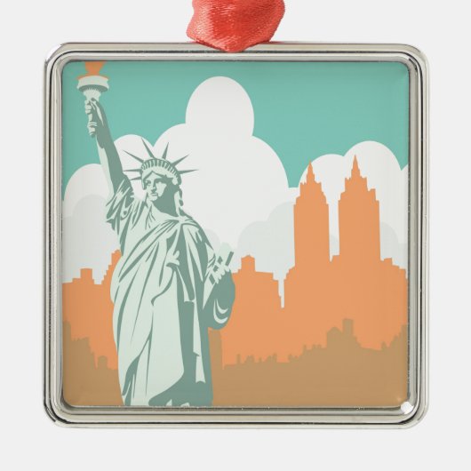 New York City slaapt nooit  Metalen Ornament (Voorkant)