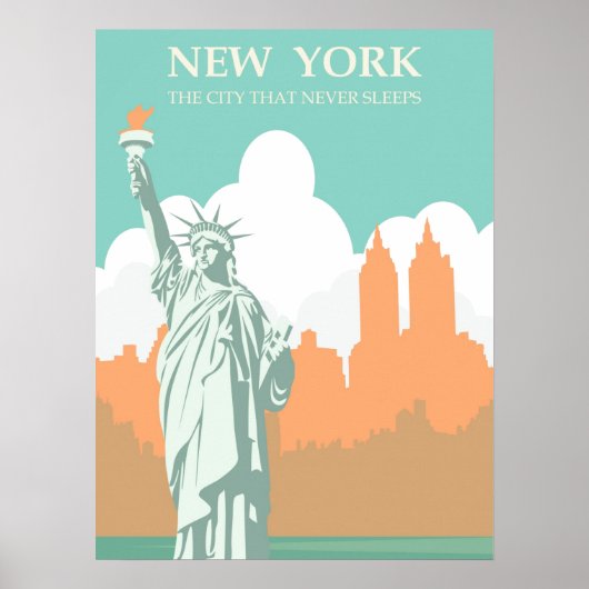 New York City slaapt nooit  Poster (Voorkant)