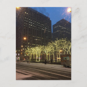 New York City Snow Winter Midtown Manhattan Briefkaart