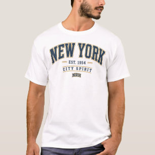 New York City Spirit Vintage Varsity Heren T-Shirt