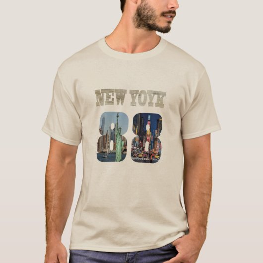 New York City standbeeld van de vrijheid t-shirt d (Voorkant)