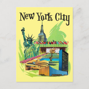 New york City standbeeld van vrijheid Reiskunst Briefkaart