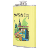  New york City standbeeld van vrijheid Reiskunst Heupfles (Links)