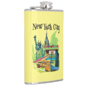  New york City standbeeld van vrijheid Reiskunst Heupfles (Rechts)