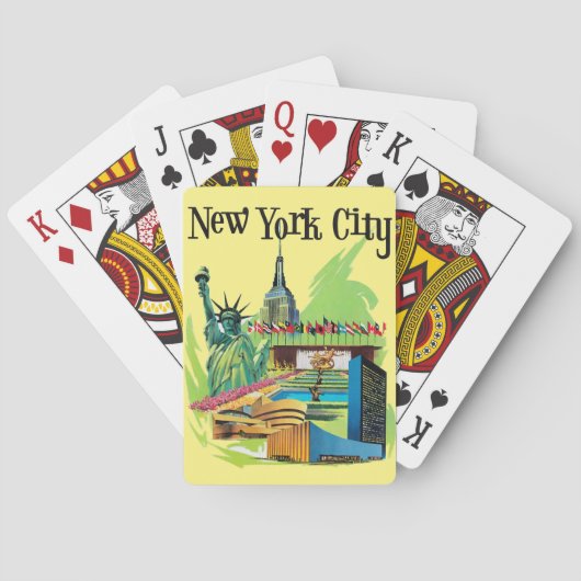  New York City standbeeld van vrijheid Reiskunst Pokerkaarten (Achterkant)