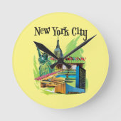  New York City standbeeld van vrijheid Reiskunst Ronde Klok (Voorkant)