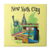  New York City standbeeld van vrijheid Reiskunst Tegeltje (Voorkant)