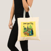  New York City standbeeld van vrijheid Reiskunst Tote Bag (Voorkant (product))