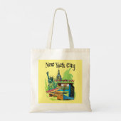  New York City standbeeld van vrijheid Reiskunst Tote Bag (Achterkant)