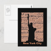 New York City Statue of Liberty Briefkaart (Voorkant / Achterkant)