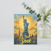 New York City Statue of Liberty Briefkaart (Staand voorkant)