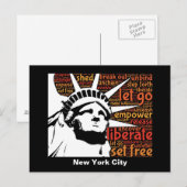New York City Statue of Liberty Briefkaart (Voorkant / Achterkant)